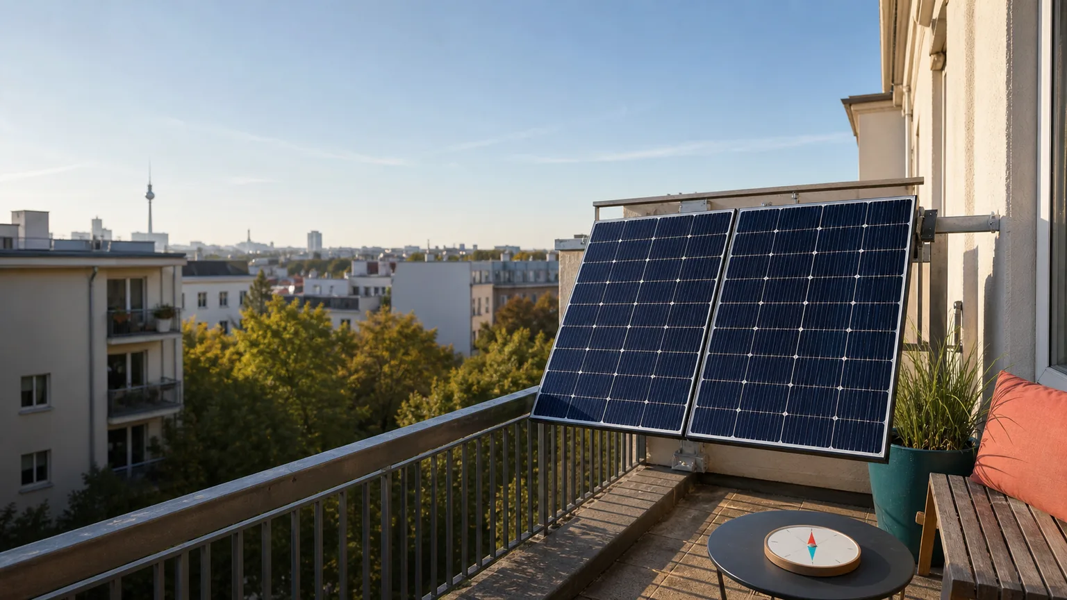 Balkonkraftwerk ohne Südbalkon: Ost, West, Neigung und Schatten